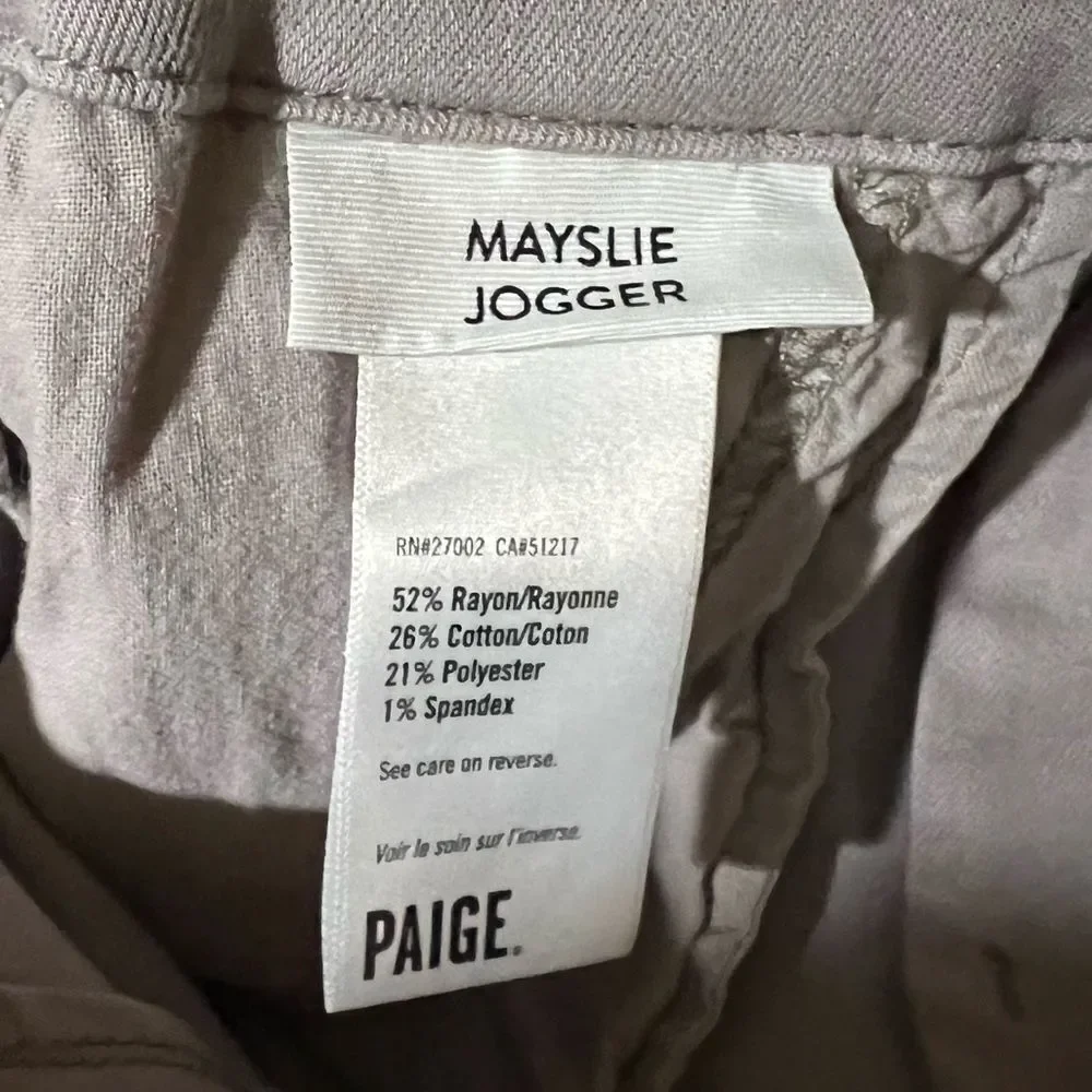 PAIGE Mayslie Jogger Gray Snakeskin Accent Women's Size 28 - Picture 3 of 10